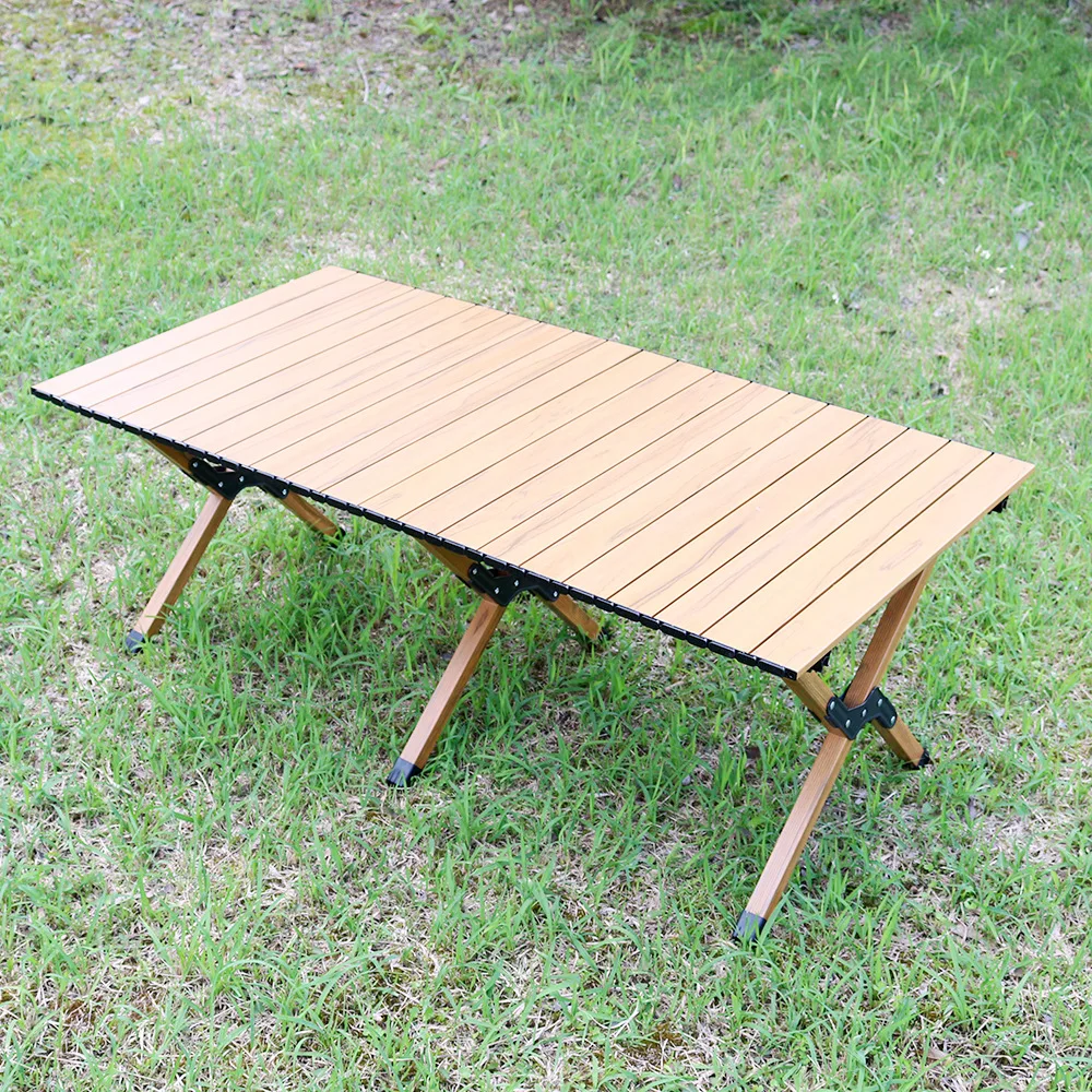 2 People Small Wooden Camping Folding Picnic Table
