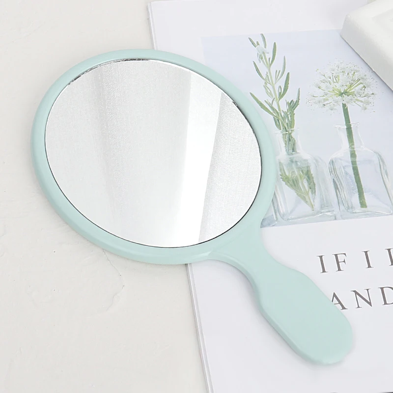 Free Logo Hand  Held Cosmetic Mirror Custom Logo Private Label Pocket Mirror Wholesale Makeup Mirror