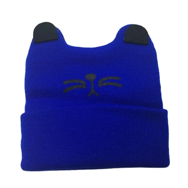 OEM factory price Kids beanie Hat  Winter Fleece Beanie animal pattern Children Sized Winter Beanie