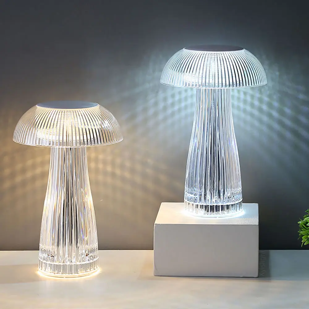 COYOLED Mushroom Lamp Lampada RGB Crystal Table Lamp Night Light With Touch Remote Control Bedside Lamp