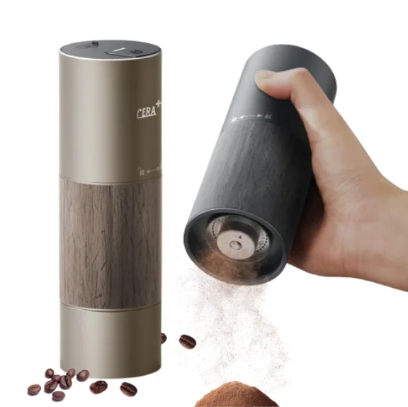 CERA+ Electric Espresso Coffee Bean Grinder Machine Stainless Steel Manual Burr Portable Coffee Grinder