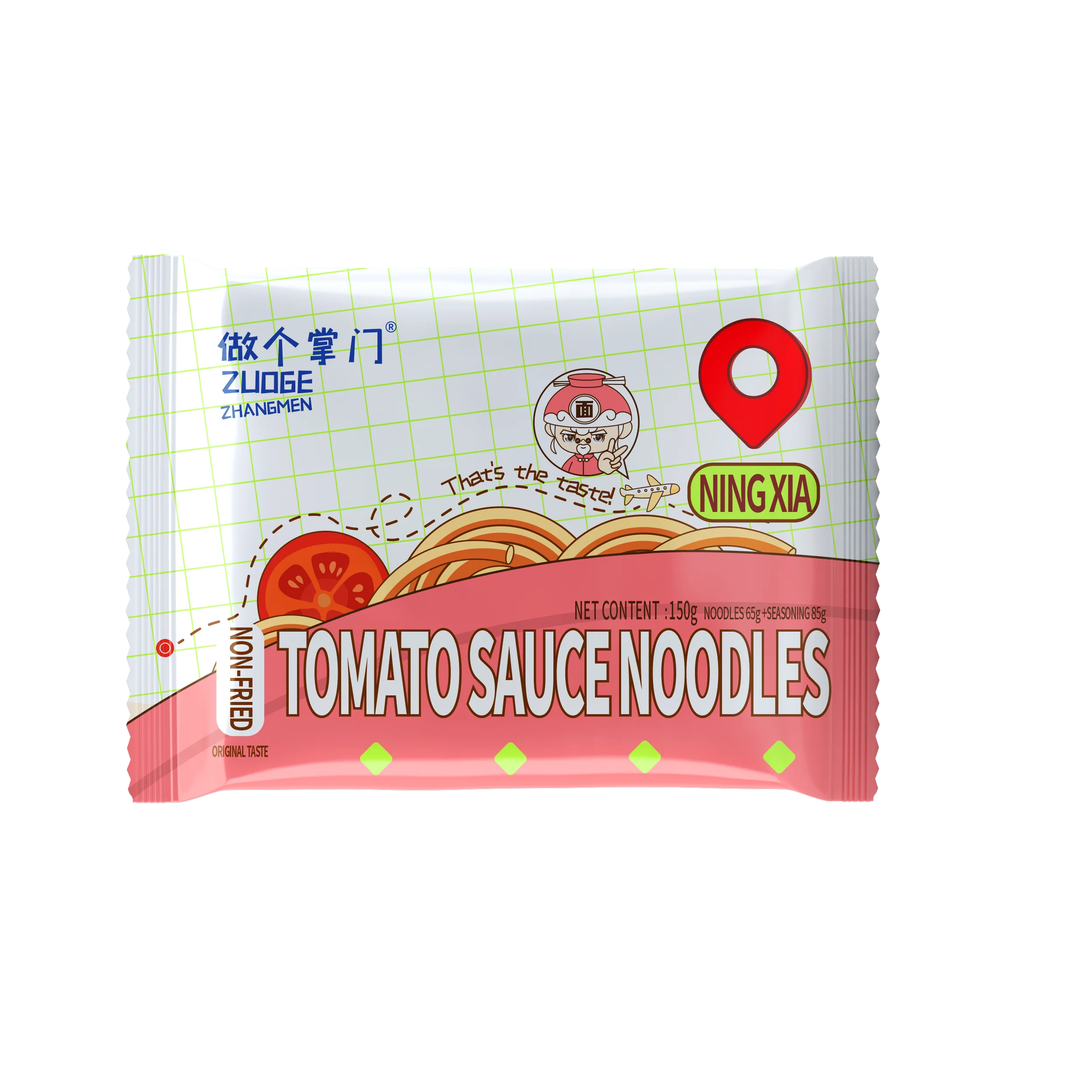 Chinese Non Fried Tomato Noodles halal ramen food instant noodles Original Tomato Soup ramen