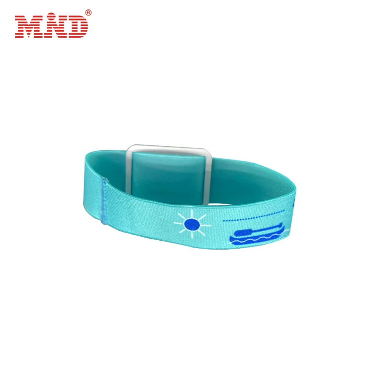 Custom High Quality NTAG 215 Elastic Woven Wristband Adult Child Bracelet Wristbands for Events Sports Party