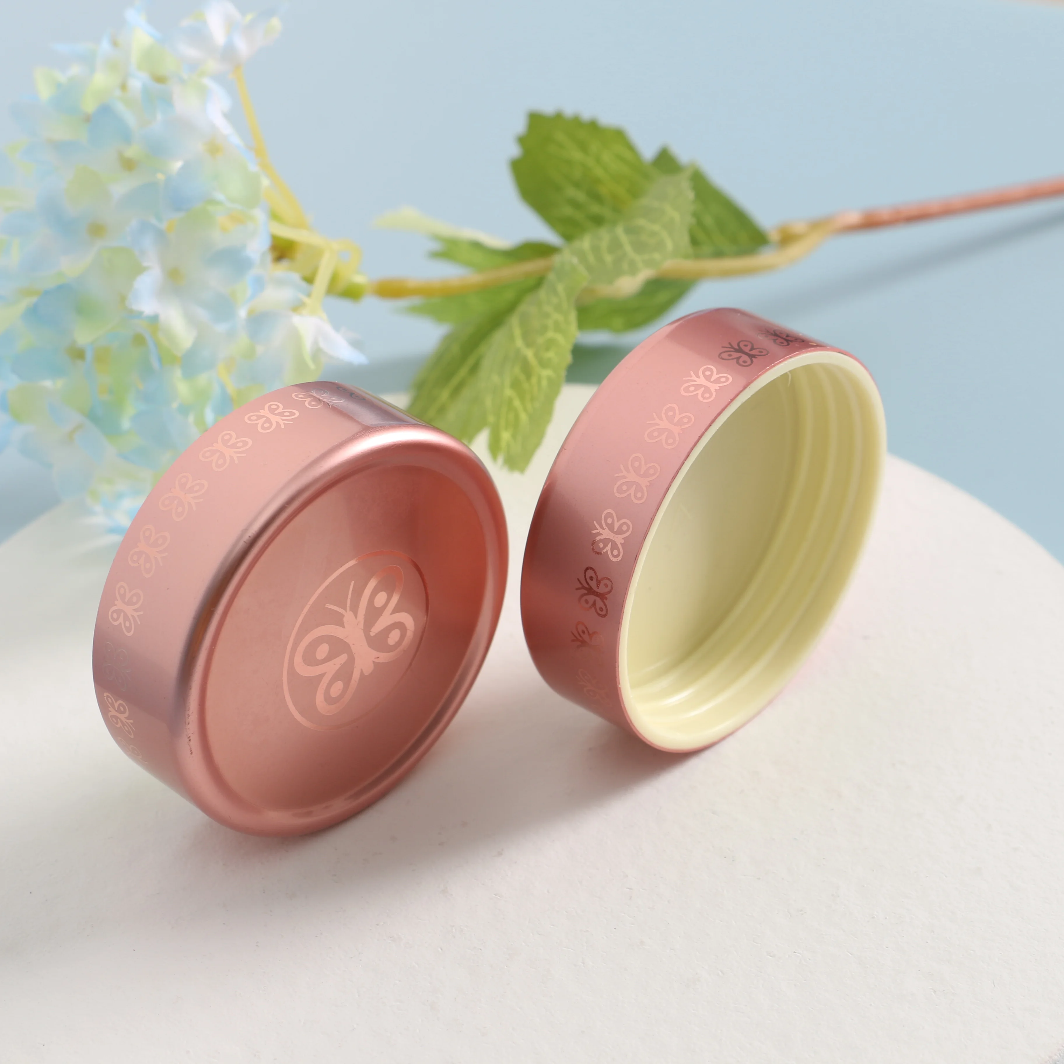 70-400 aluminum cans or aluminum bottles with brushed crimp tamper evident  twist caps for toothpaste copper color hollow out