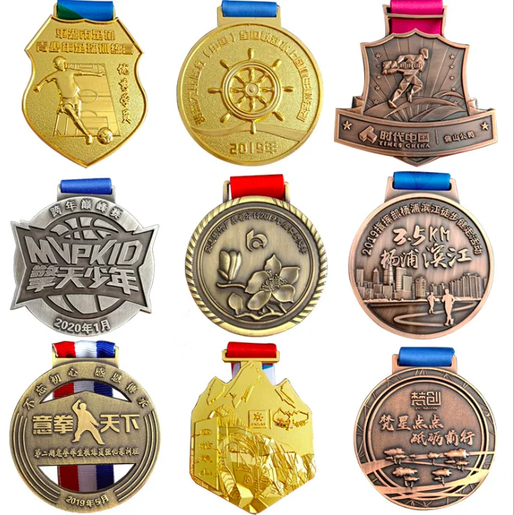 Wholesale China Factory Medal Awards Custom 3D Sports Medal Medallion Award For Marathon
