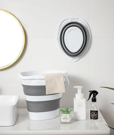 Manyou PP+TPE Material  Small Size 8L Round  Multifunctional  Foldable Portable Water Bucket for Gargening Car Washing