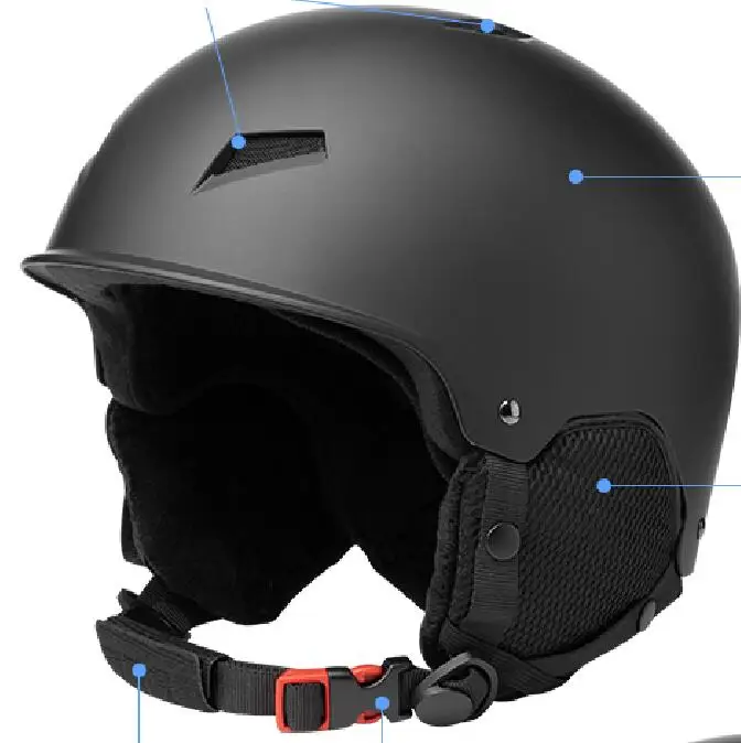 Skiing Helmet for Adults Snow Sporting Bicycle Ski Helmet Hair Wig 2022 Factory Hot Sale Snow Sports PE Portable ABS Universal