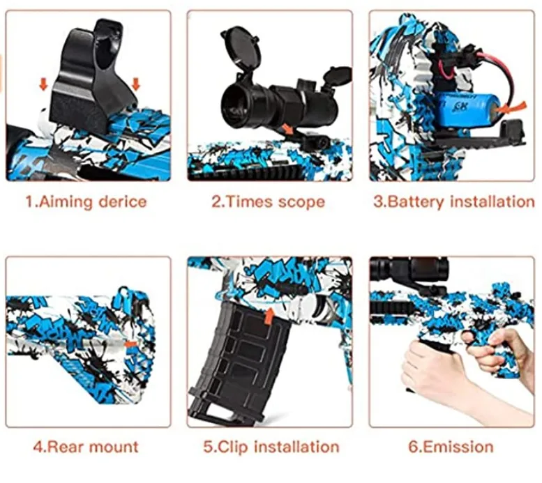 Electric Gel Ball Blaster Toy - M416 Gel Ball Blaster Water Ball Blaster with Water Gel Beads for Adults Shooting Battle