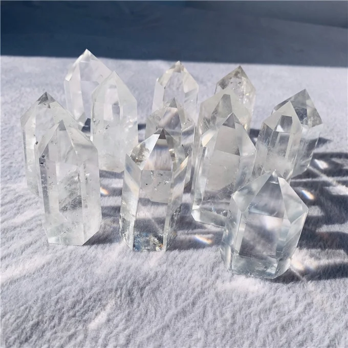 Natural rock quartz crystal Tower clear rock quartz crystal points energy crystal point