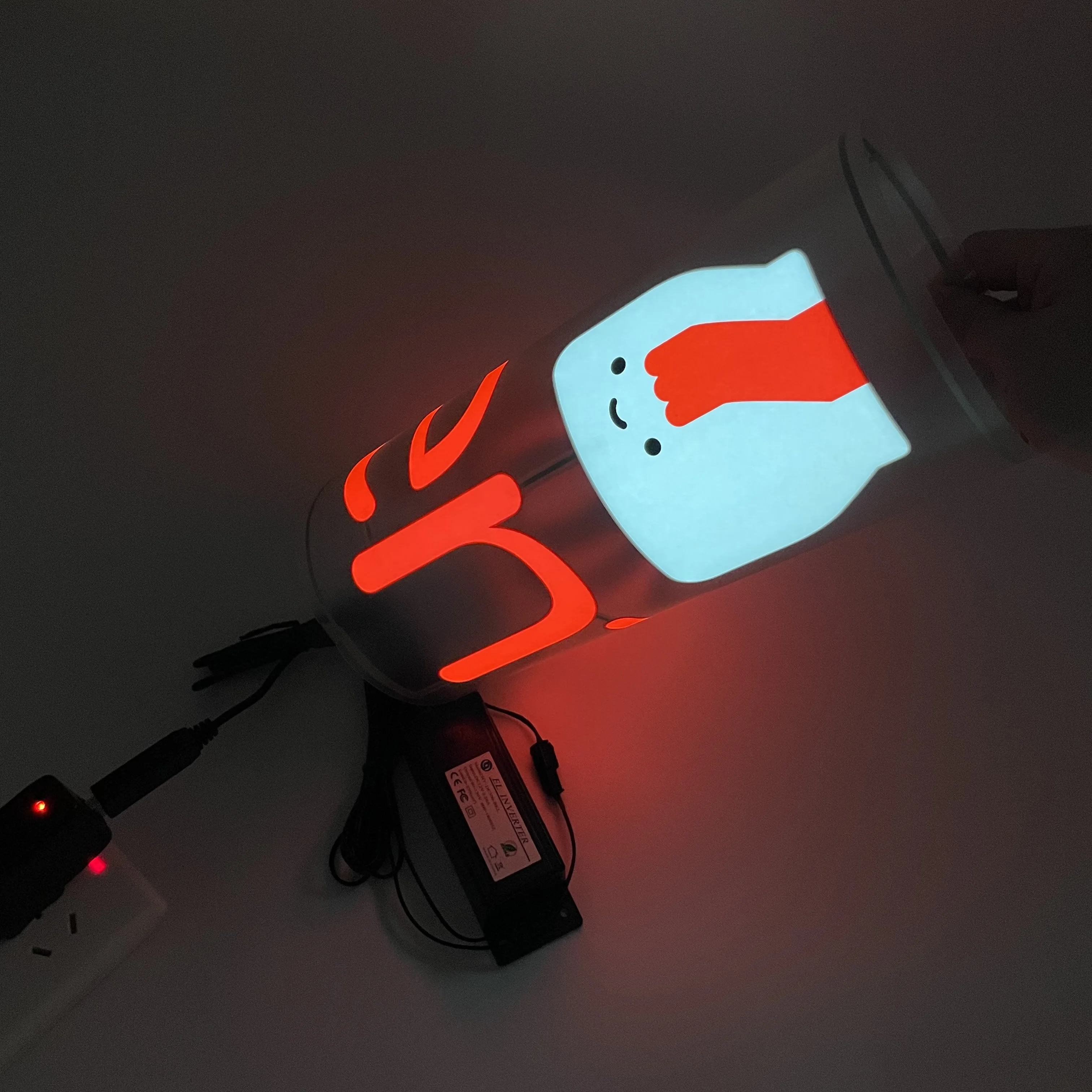 Special customized EL panel Car Windshield decals Car Neon EL Light sticker Flash Lamp Sticker with DC USB 5V or DC 12V inverter