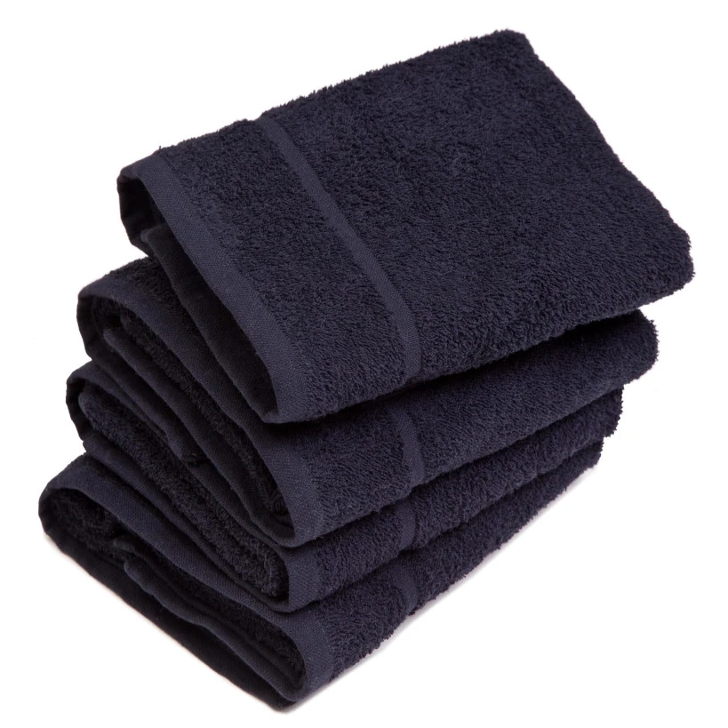 Отбеливающие безопасные спа-полотенца, персонализированное Брендовое хлопковое черное полотенце для волос для салона красоты