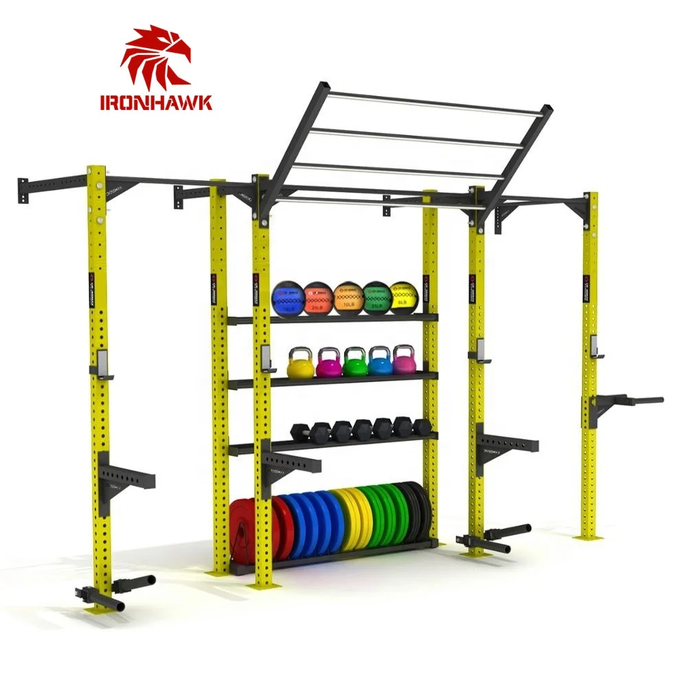 IRONHAWK Custom gym fitness multi function station pull up cross fit racks standing rig Training Rack