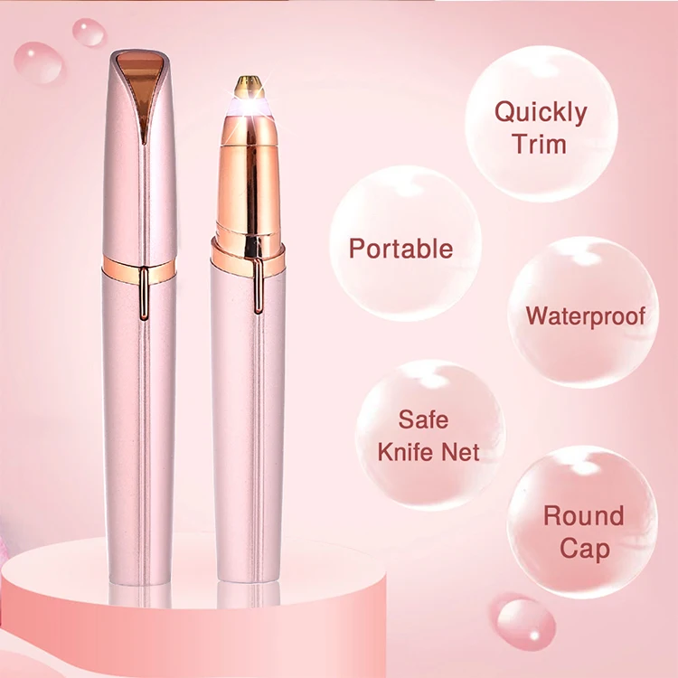 Automatic Mini Custom Logo Eye Brow Hair Remover Razor Eyebrow Underarms Bikini Painless Electric Hair Trimmer