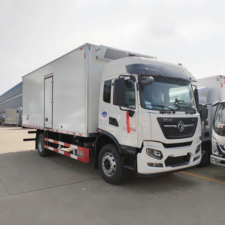 4x2 Dongfeng 10-15tons Refrigerated Cooling Freezer Box Truck Food Transport Refrigerator Van Truck For Sale