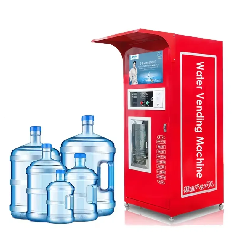 800GPD purified water vending machine Outdoor Self Serve Self-service Ice Maker reverse osmosis