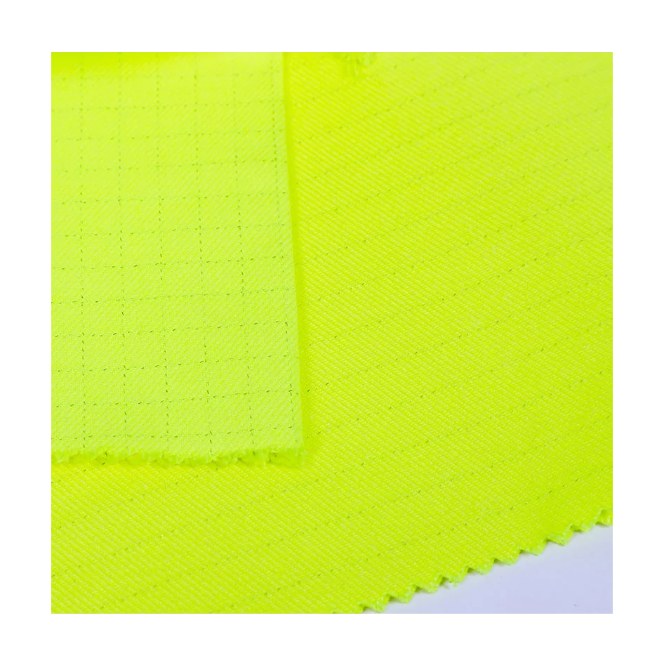 Hi-vis yellow FR modacrylic fabric for fireproof industry