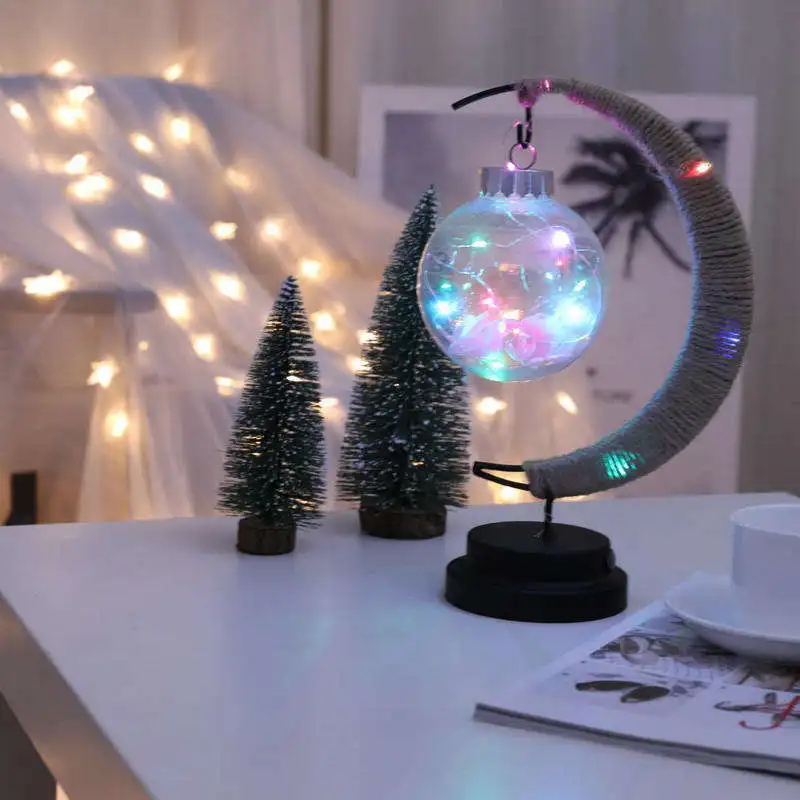 Factory Direct China Led Crescent Romantic Decoration Ball Night Light Starry Night Light Color