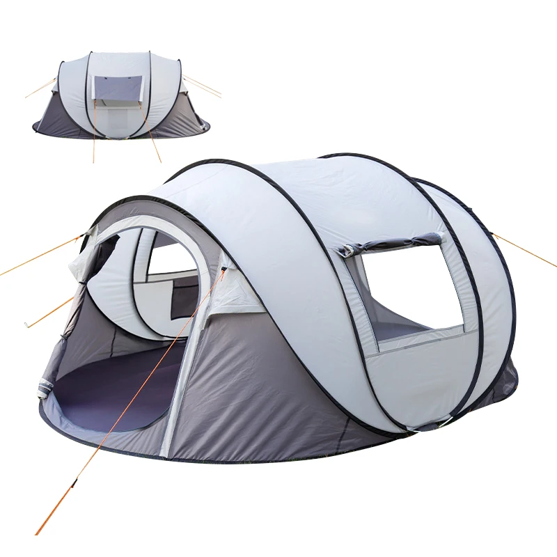 New popular Circular arch folding boat-shaped portable glamping tent 4-person camping garden camping tents for sale