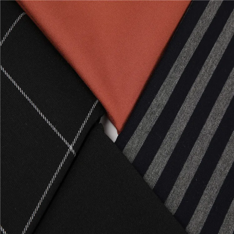 Fashional Style 68 Rayon 27 Nylon 5 Spandex Stretch 4 Way Stretch Nylon Spandex ponte roma Fabric for Trousers suit