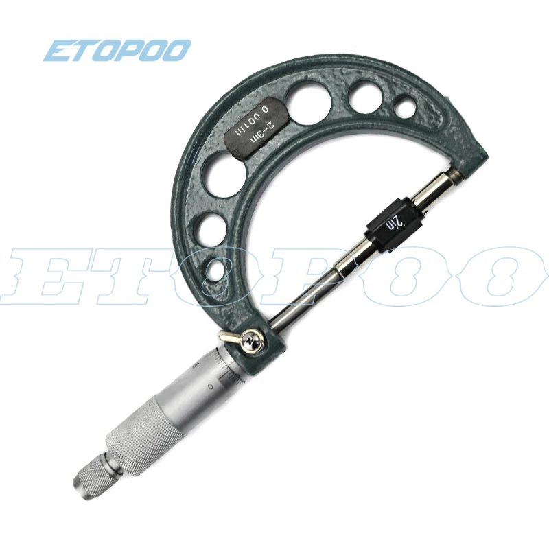 Микрометр с атласной хромированной отделкой, диапазон измерения 0-4 дюйма, интервал окончания 0,001 дюйма, набор из 4 шт.