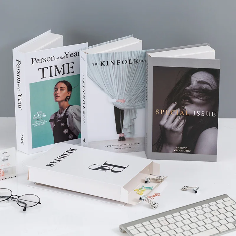 Fake Books Decoration For Home Decorative Books Modern Simulation Fashion Faux Book luxury Home Hotel gift