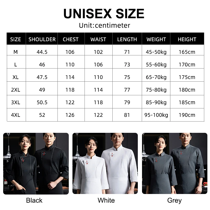 Cotton Chef Jacket Mao Mechanic Uniform Work Shirt Chef Coat Pattern Pictures Kitchen Cooking Waterproof Happy Chefs Uniforms