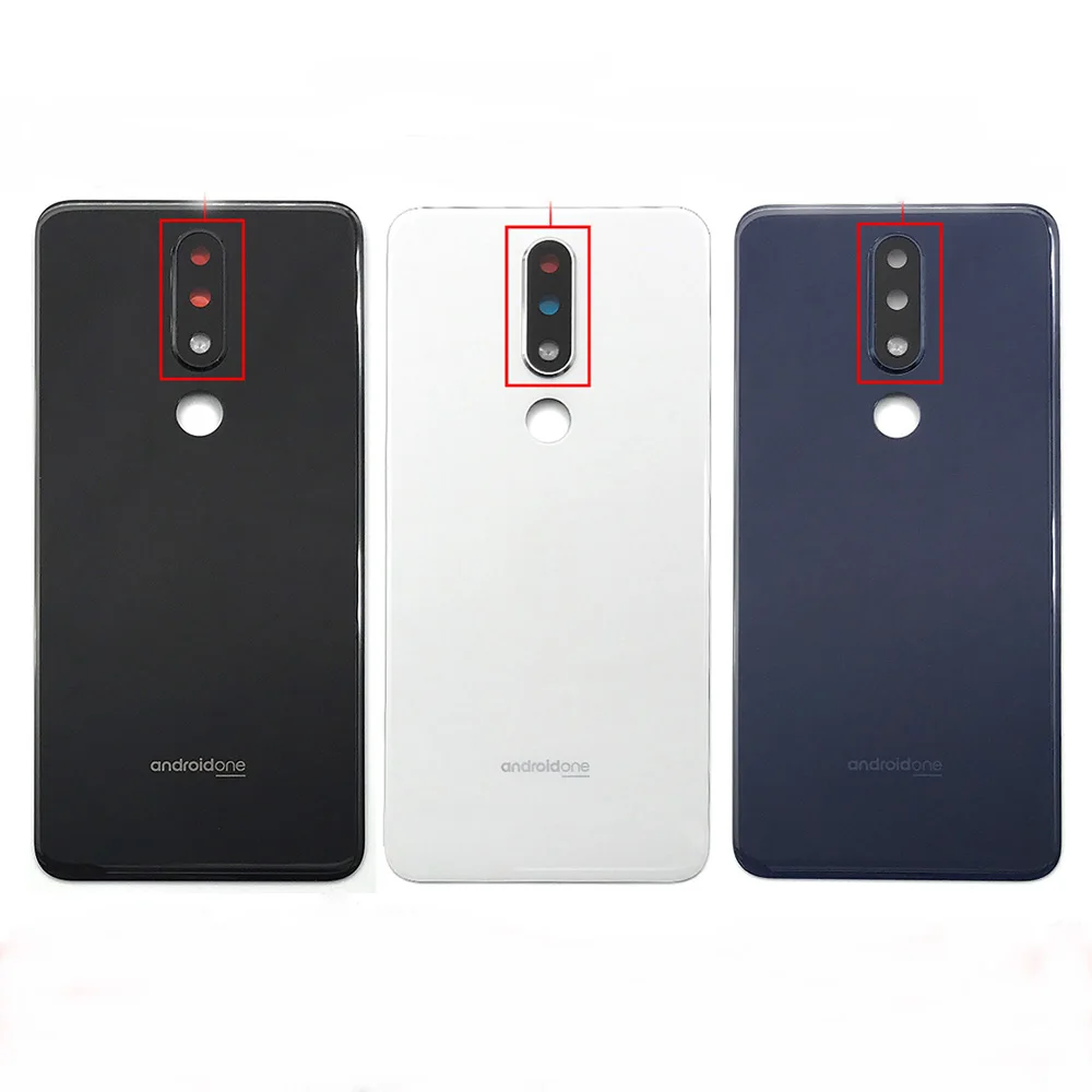 For Nokia 5.1 Plus / X5 Mobile Phone Housing Battery Back Rear Glass Cover Door Case Flex Cable Replacement