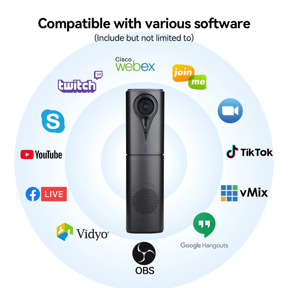 360 Panoramic Meeting Camera Video Conference Setup Usb Conference Camera 1080p Conference Webcam For Pc