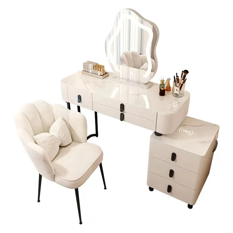 Dressing Table Bedroom Modern Simple Light Luxury Internet Dressing Table Drawer Retractable Dressing Table