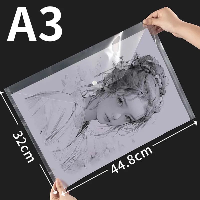 Пластиковый полипропиленовый конверт карманные кошельки школьная папка документ A3 прозрачный пакет для файлов с кнопками папки пользовательским логотипом