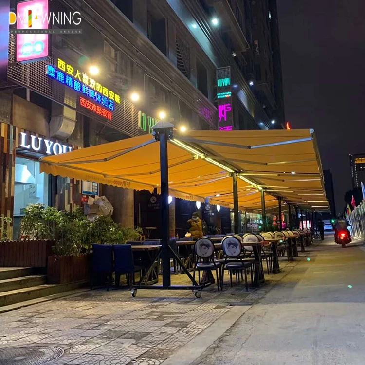 Motorized Outdoor Aluminum Free Standing Awning Tent,,folding Awning and Tent Outdoor Alu Steel 40*40mm All-season 420D;600D