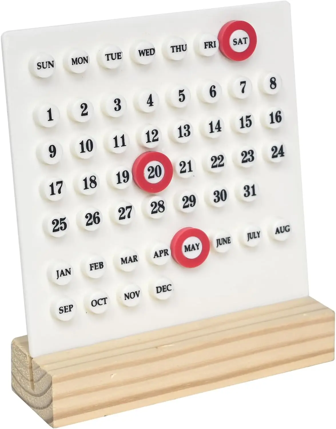 New Design  Desk Calendar 2024 Perpetual Calendar Month Week Date Display Farmhouse Classroom Office Decoration