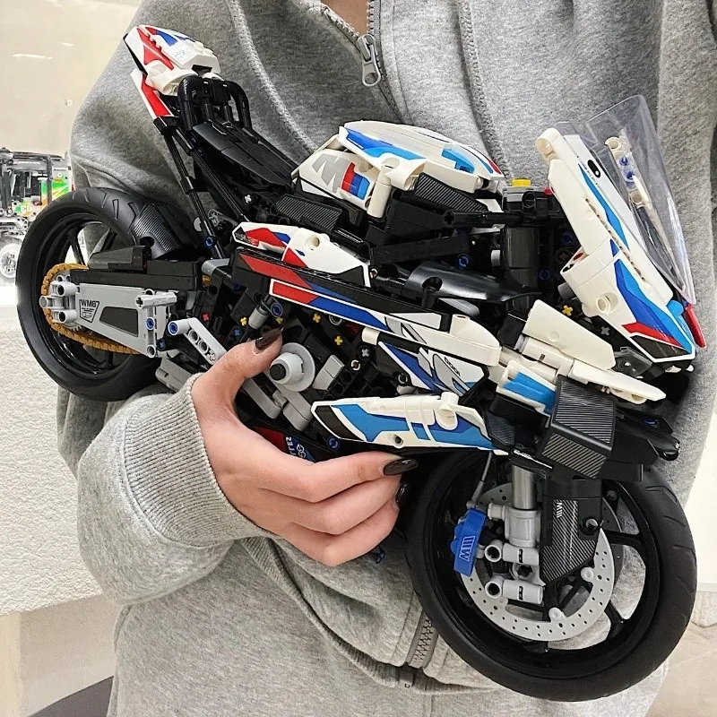 Технический M1000 RR 42130 мотоцикл строительные блоки 1920 шт. пластиковая модель мотоцикла совместимая 42159 гоночный автомобиль подарок