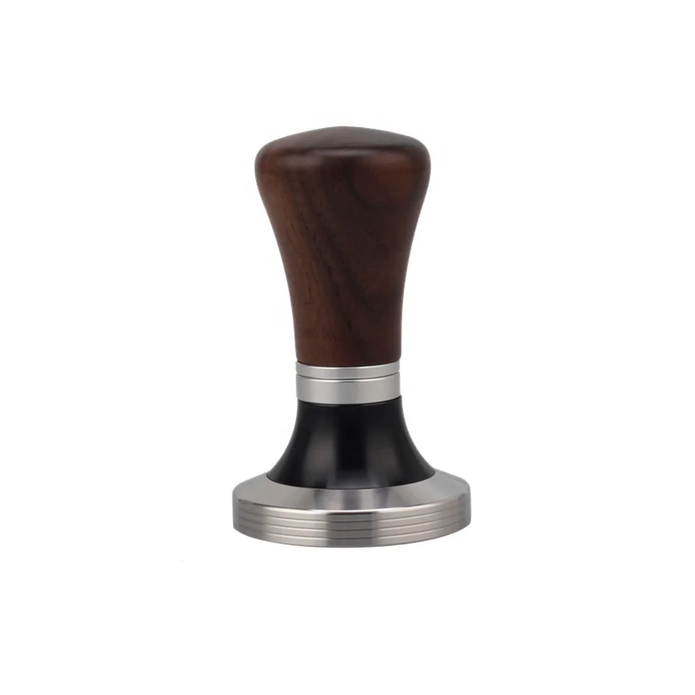 Design Coffee Stamp with Real Wood Handle, Barista Tamper