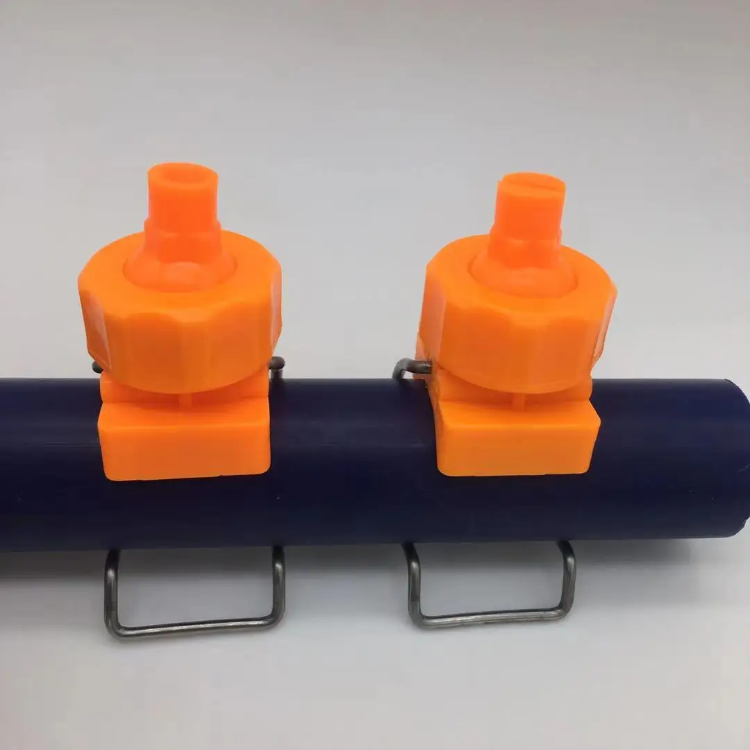 Plastic adjustable full cone quick clamp cleaning nozzle for pretreatment spraying coating line.