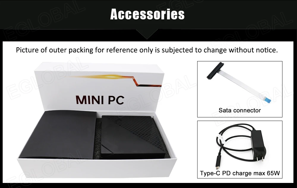 Eglobal newest Mini PCs AMD 4500U Hexa Cores 4*USB HD Type-C Ports Portable office Mini Computer Win 10/Linux Mini Gaming PC