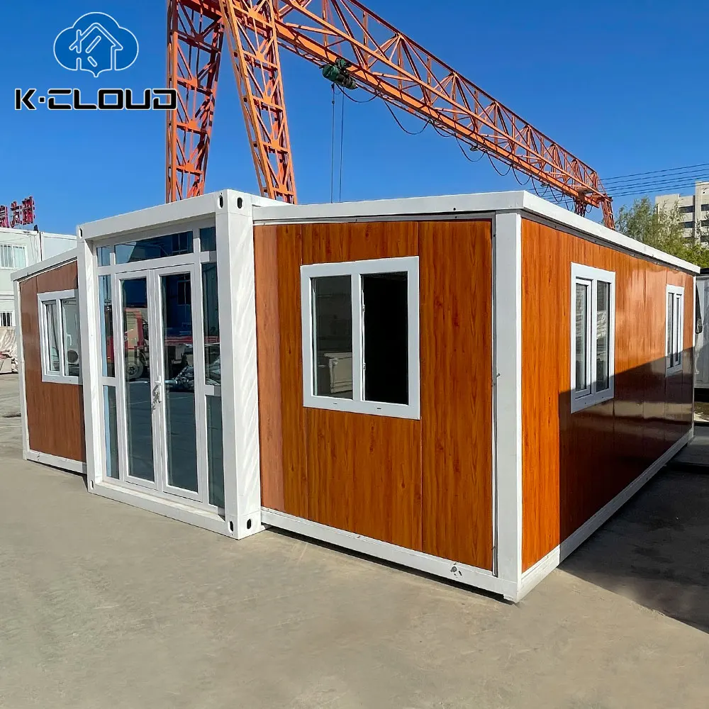 Shipping 20Ft 40Ft Prefab Expandable Container House Steel Portable Prefabricated Villa 2 Bedroom With Bathroom