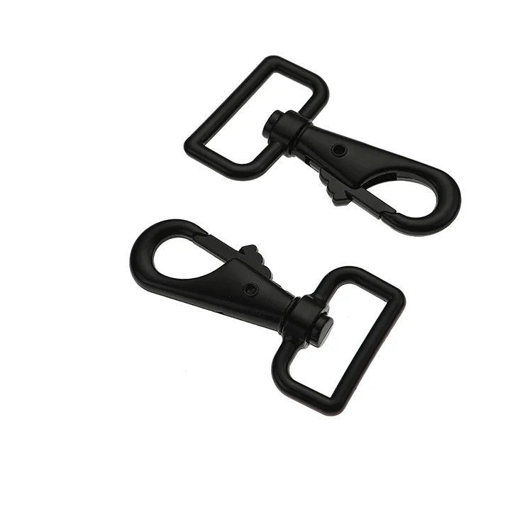 trigger clip key ring hook lanyard snaps Soild carabiner for sales black metal swivel dog Popular Beautiful