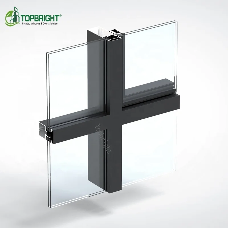 High-end Skyscrapers Full-Frame Glass Facades Panel Durability Building Glass Curtain Wall