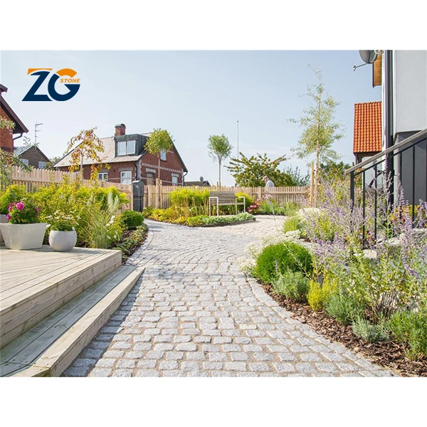 ZGSTONE Outside Driveway Interlocking Granite Pavers Stone Factory Direct Outdoor Natural Driveway Basalt Pavers Cobble Stone