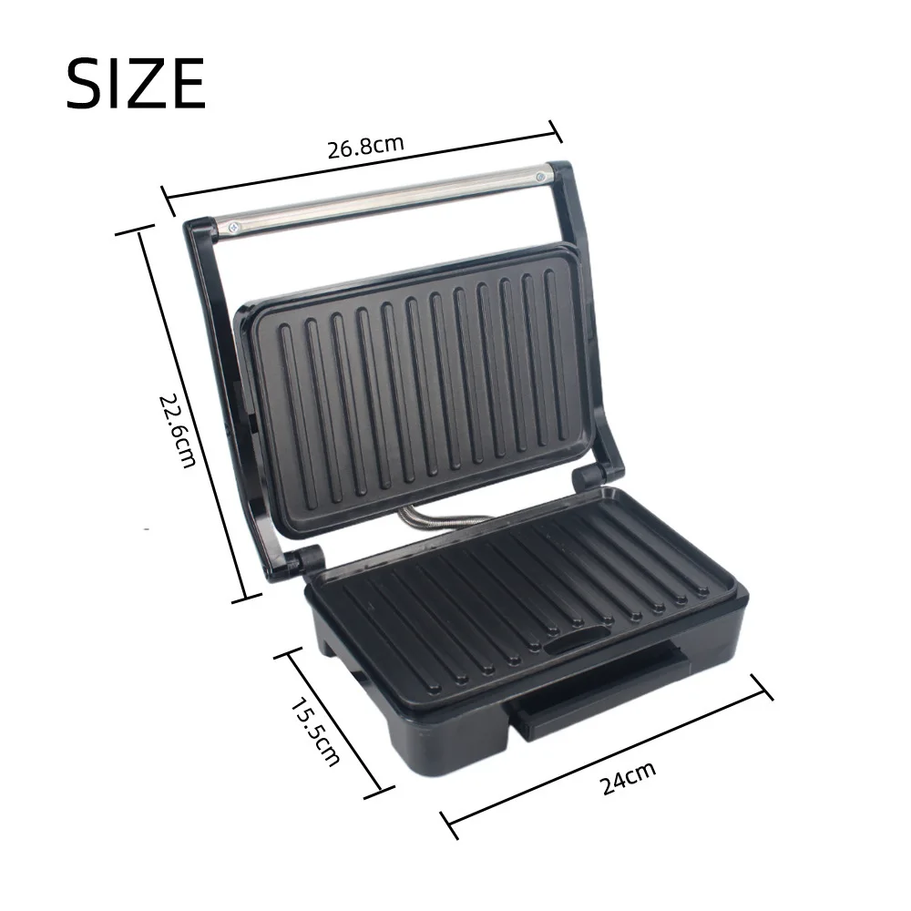 Panini breakfast machine grilled meat sausages sandwich waffle biscuit machine heated electric cake pan steak machine 110v