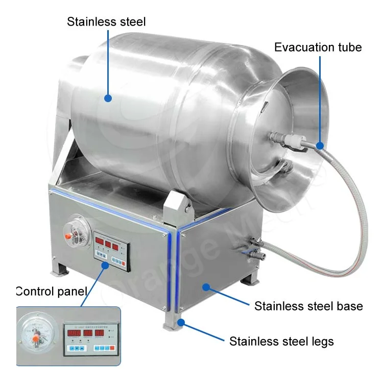 ORME Good Price Beef Mutton Marinate Process Pork Fish Tumbling Vacuum Pickling Meat Drum Tumbler Machine