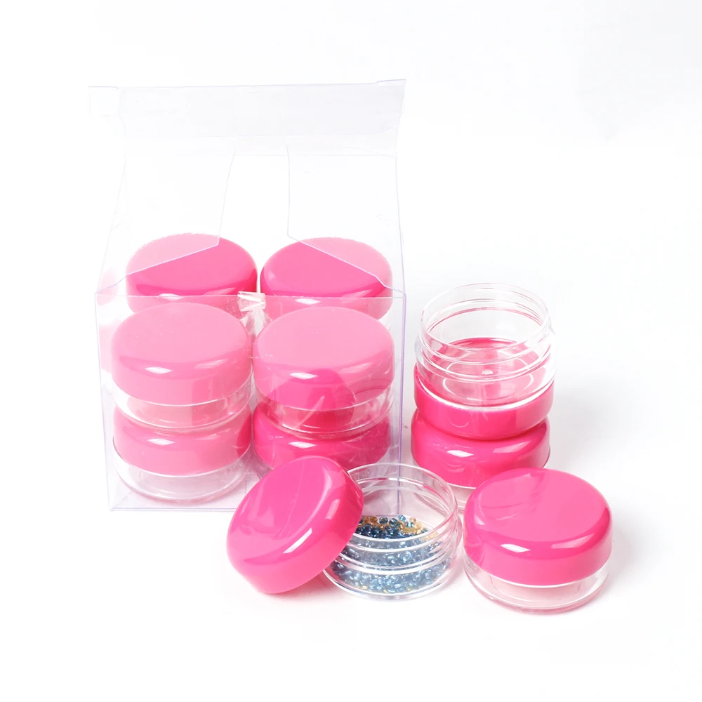 12pcs/pvc box 21999 Customized plastic round bottle multi acrylic storage box