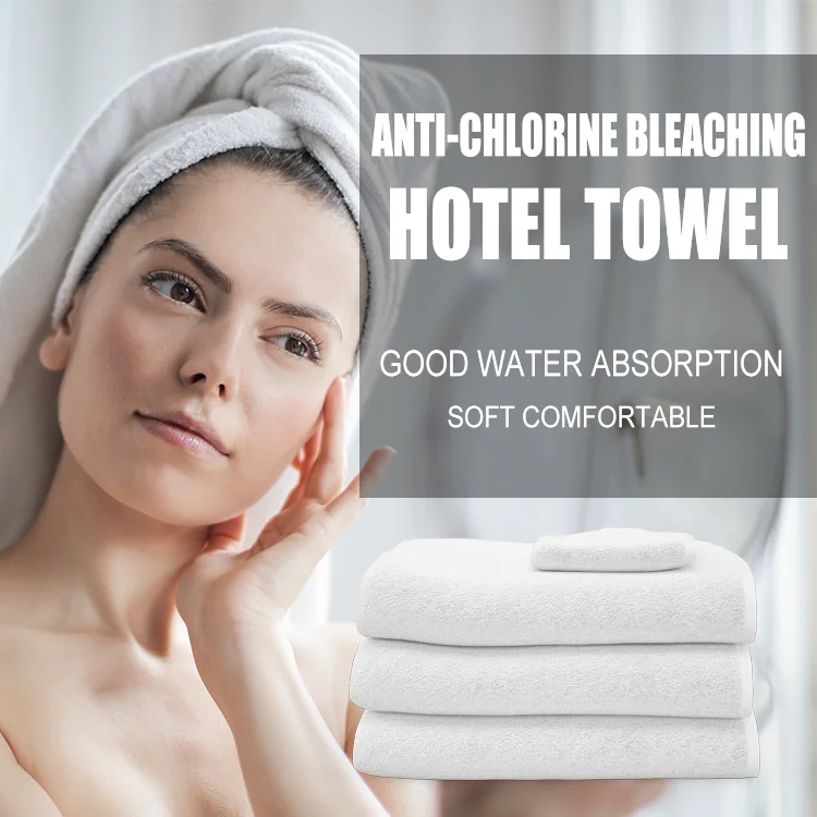 Custom White Soft Comfortable Highly Absorbent Bath Sets 100% Cotton Luxury Bath Hotel Towel