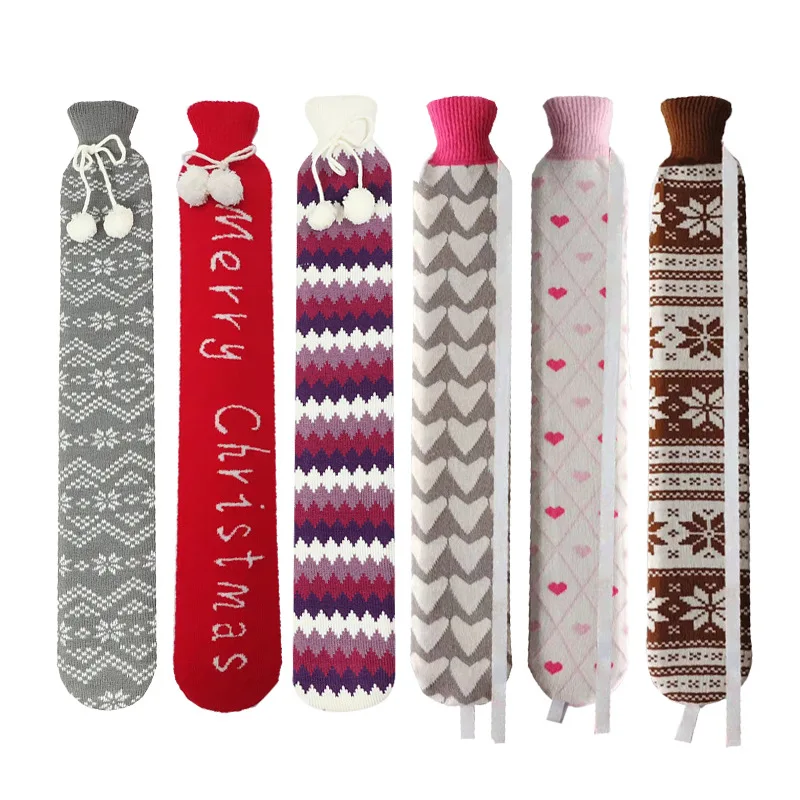 Rubber Hot Water Bottle with Cover Hot Water Bag for Pain Relief Bed Warm Waist Warm Back Hot Water Bottle Soft Cover