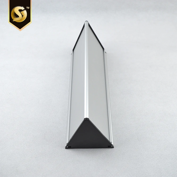 Indoor Desk Sign Triangle Flat / Are Changeable Information 2022 New Design Aluminium Modular Office Holder Table Sign