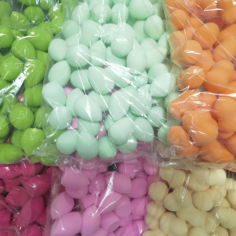 Custom Logo Latex Free Soft Makeup Sponge Facial Powder Blender Egg Makeup Blender For Foundation Multi-colored