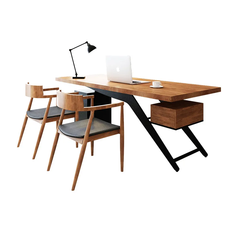 Nordic Simple Single Computer Desk Home Study Workbench Solid Wood Desk Office Table