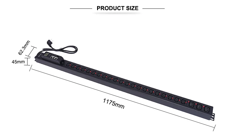 Aluminium Vertical Remote Monitor Smart Intelligent IP Rack Monitored PDU for IT Data Center Industrial Equipment