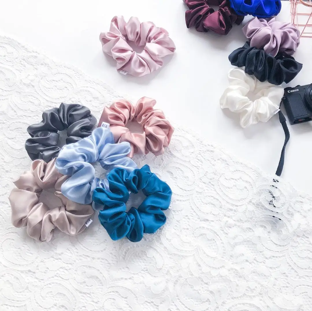 Free shipping wholesale high quality customized fashion elastic silk hair band velvet hair band